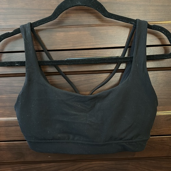 Athleta Exhale Strappy Black Sports Bra Size Small - Picture 3 of 5